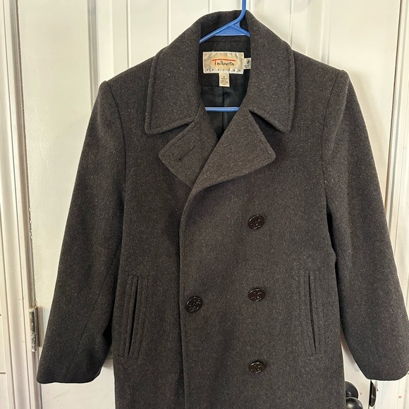 Talbots Vintage 100% Wool Coat Charcoal 8p - Picture 1 of 8